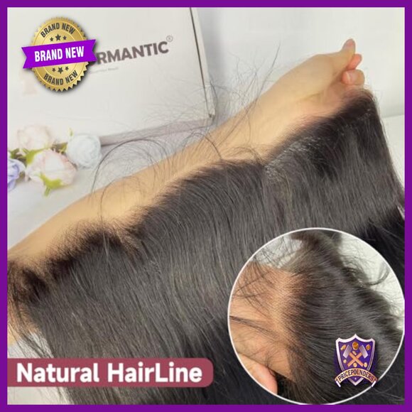 13x6 Swiss HD Lace Frontal Pre Plucked Baby Hair 12 Inch Straight Human Hair main image 6